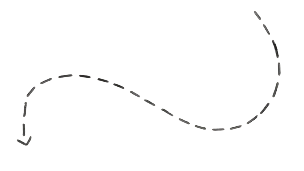 dotted line arrow